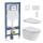 Wall-hung toilet with bidet TISVILDELEJE 1600W/230V + SoftClose toilet seat + SIGMA flush plate + in-wall module + insulation pad + remote control