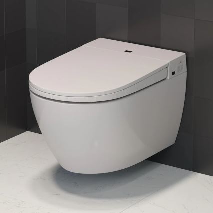Wall-hung toilet with bidet TISVILDELEJE 1600W/230V + SoftClose toilet seat + SIGMA flush plate + in-wall module + insulation pad + remote control