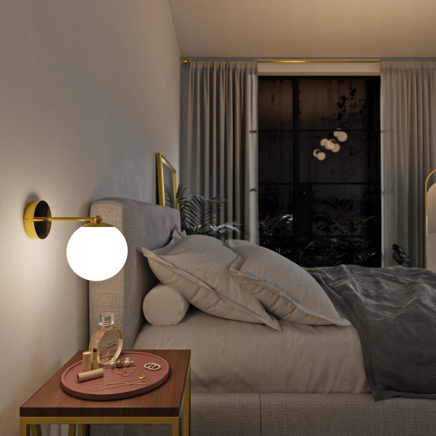 Wall lamp 1xE27/40W/230V gold/white