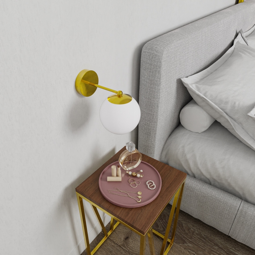 Wall lamp 1xE27/40W/230V gold/white