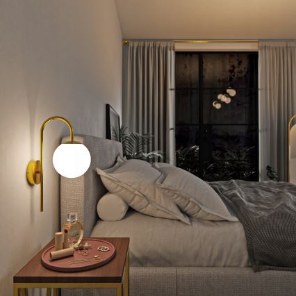 Wall lamp 1xE27/40W/230V gold/white
