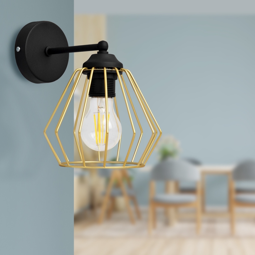 Wall lamp AGAT 1xE27/15W/230V gold/black