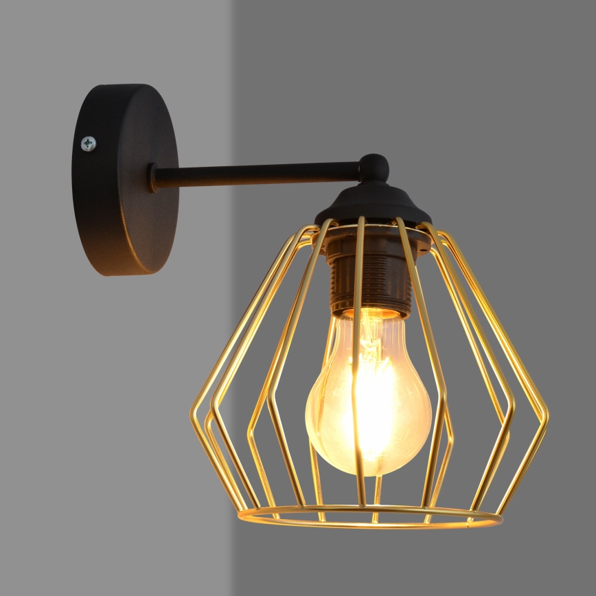 Wall lamp AGAT 1xE27/15W/230V gold/black