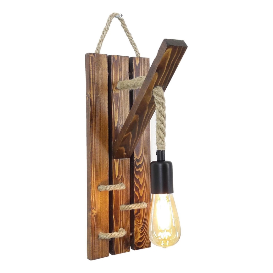 Wall lamp AHSAP 1xE27/40W/230V pine walnut