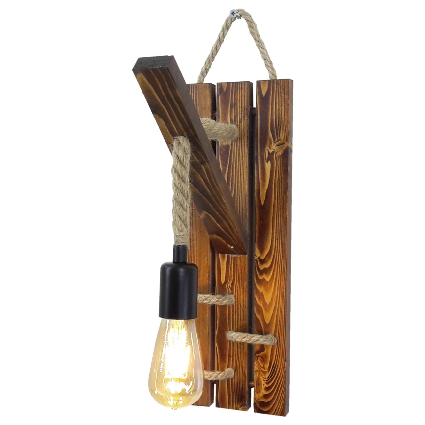 Wall lamp AHSAP 1xE27/40W/230V pine walnut