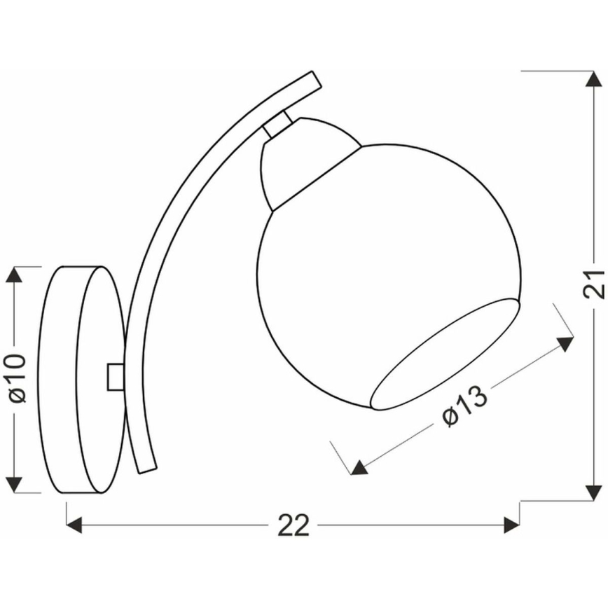 Wall lamp AMOS 1xE27/40W/230V gold