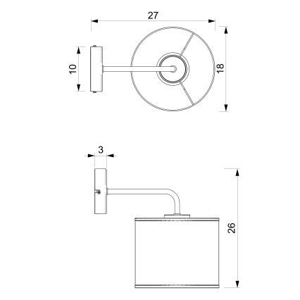 Wall lamp ARDEN 1xE27/15W/230V beige/brown
