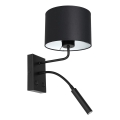 Wall lamp ARDEN 1xE27/60W+1xG9/8W/230V black/white