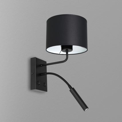 Wall lamp ARDEN 1xE27/60W+1xG9/8W/230V black/white