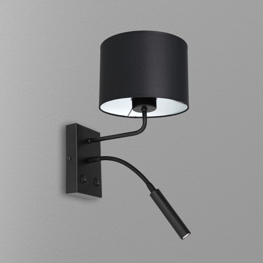 Wall lamp ARDEN 1xE27/60W+1xG9/8W/230V black/white