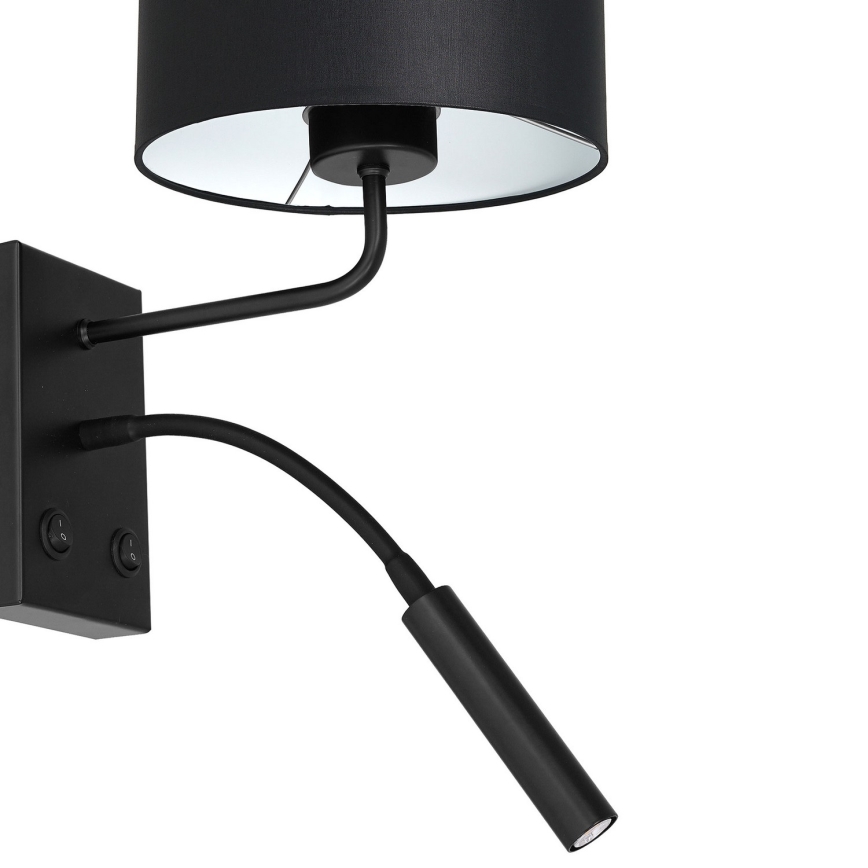 Wall lamp ARDEN 1xE27/60W+1xG9/8W/230V black/white