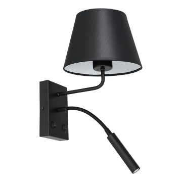 Wall lamp ARDEN 1xE27/60W+1xG9/8W/230V black/white