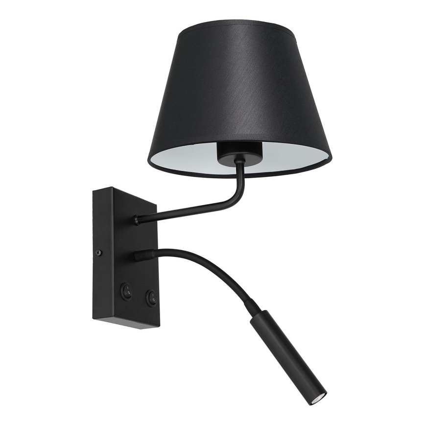 Wall lamp ARDEN 1xE27/60W+1xG9/8W/230V black/white