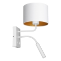 Wall lamp ARDEN 1xE27/60W+1xG9/8W/230V white/gold