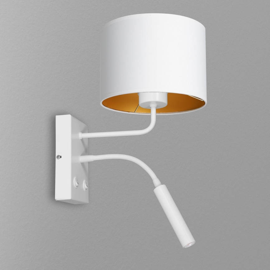 Wall lamp ARDEN 1xE27/60W+1xG9/8W/230V white/gold