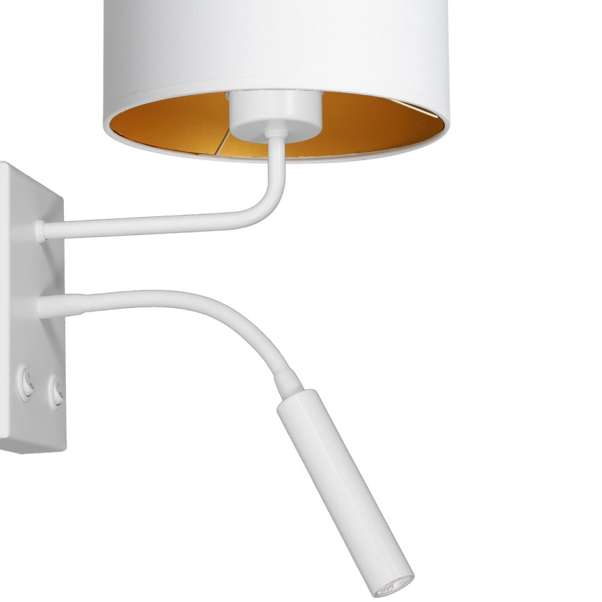 Wall lamp ARDEN 1xE27/60W+1xG9/8W/230V white/gold