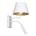 Wall lamp ARDEN 1xE27/60W+1xG9/8W/230V white/gold