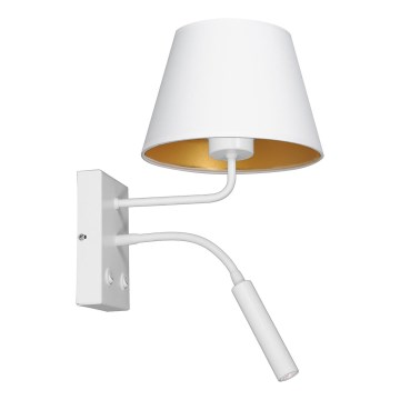 Wall lamp ARDEN 1xE27/60W+1xG9/8W/230V white/gold