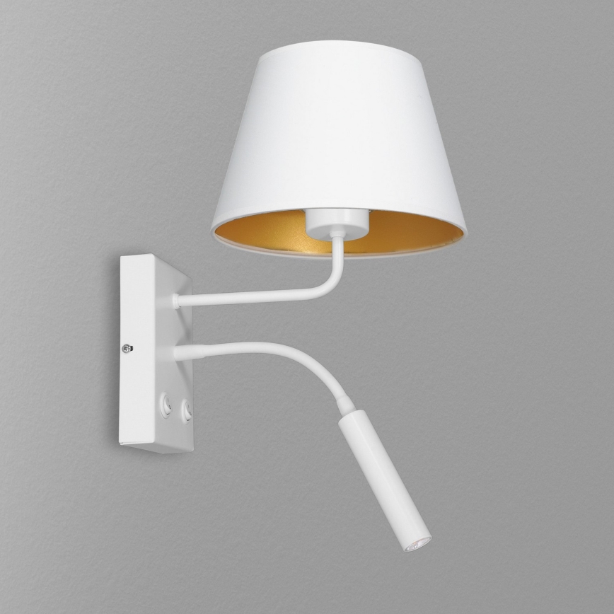 Wall lamp ARDEN 1xE27/60W+1xG9/8W/230V white/gold