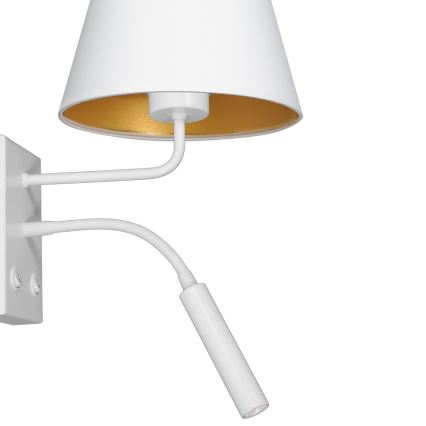 Wall lamp ARDEN 1xE27/60W+1xG9/8W/230V white/gold