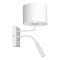 Wall lamp ARDEN 1xE27/60W+1xG9/8W/230V white