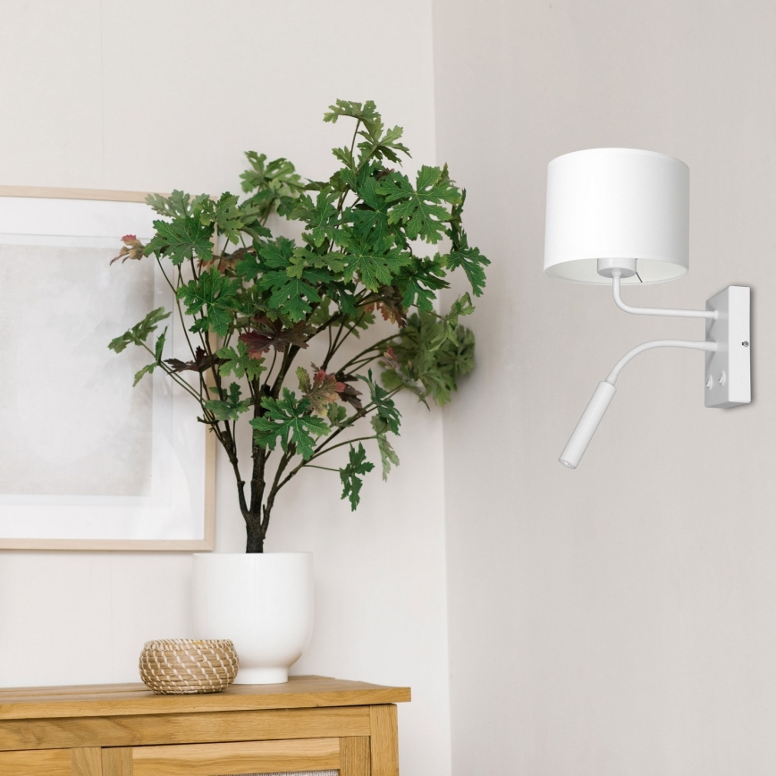 Wall lamp ARDEN 1xE27/60W+1xG9/8W/230V white
