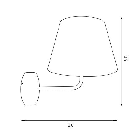 Wall lamp ARDEN 1xE27/60W/230V black/white