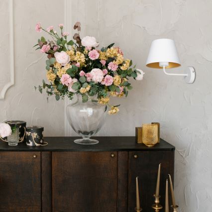 Wall lamp ARDEN 1xE27/60W/230V white/gold