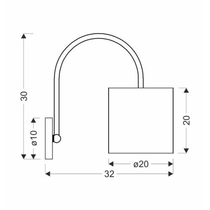 Wall lamp ATLANTA 1xE27/40W/230V white