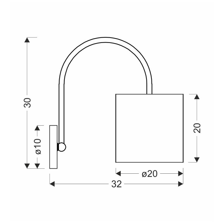 Wall lamp ATLANTA 1xE27/40W/230V white
