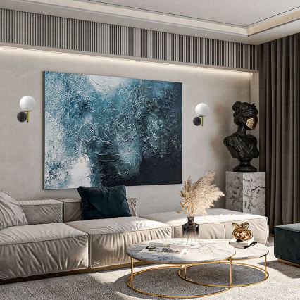 Wall lamp AWINION 1xE27/15W/230V white/gold/black