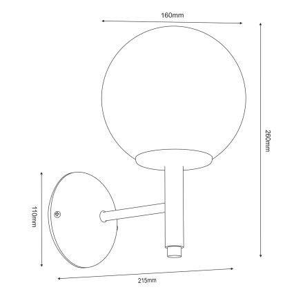 Wall lamp AWINION 1xE27/15W/230V white/gold/black