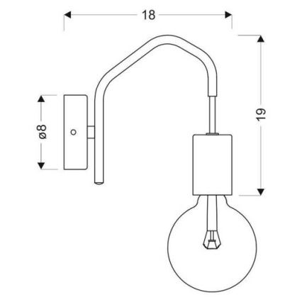 Wall lamp BASSO 1xE27/40W/230V black