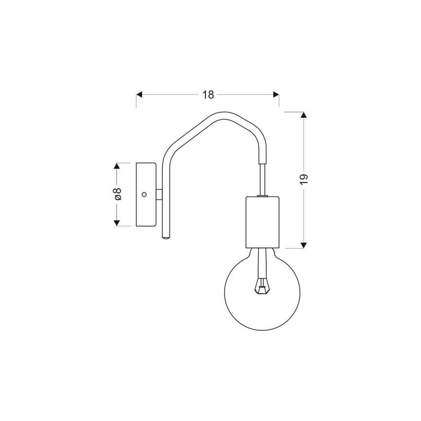 Wall lamp BASSO 1xE27/40W/230V black
