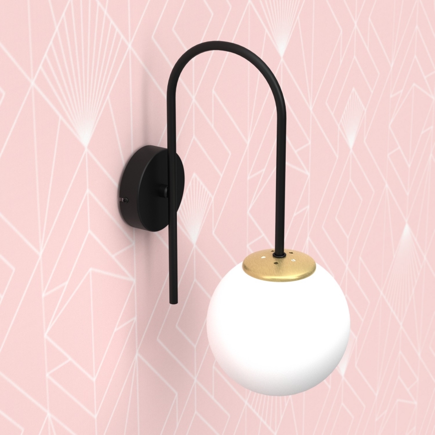 Wall lamp CAMBRIDGE 1xE14/60W/230V black/brass