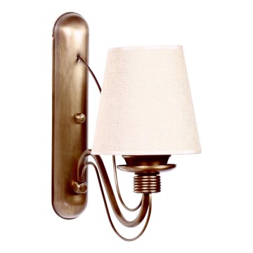 Wall Lamp CLASSIC 1xE27/40W/230V bronze/beige