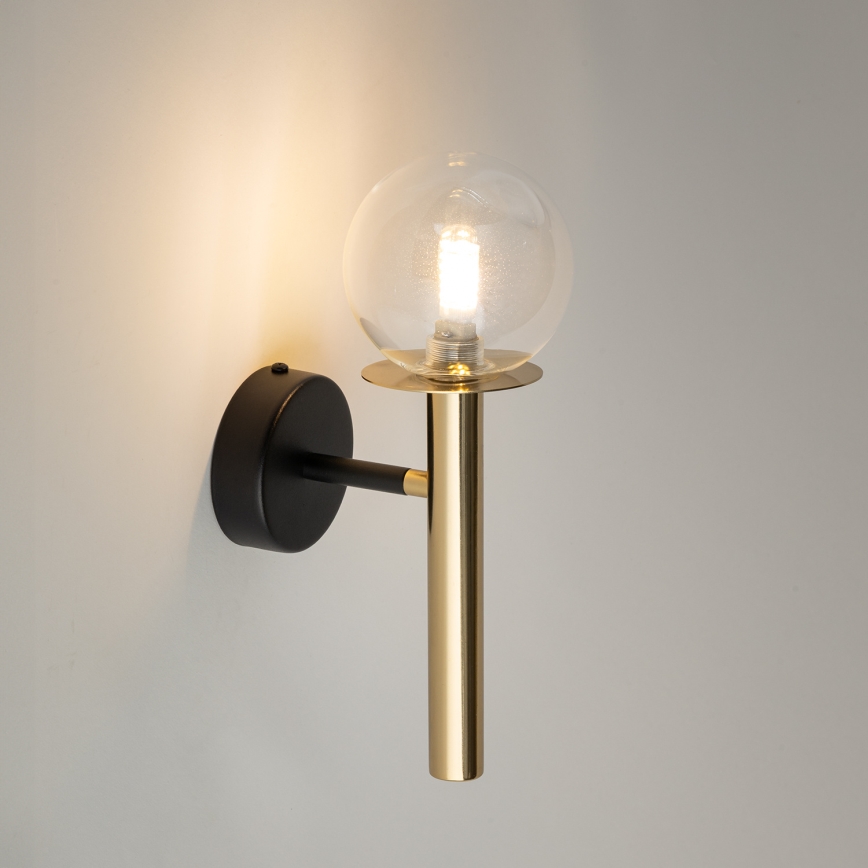 Wall lamp DAISY 1xG9/12W/230V gold/black/clear