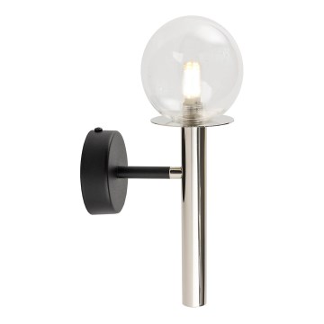 Wall lamp DAISY 1xG9/12W/230V shiny chrome/black/clear
