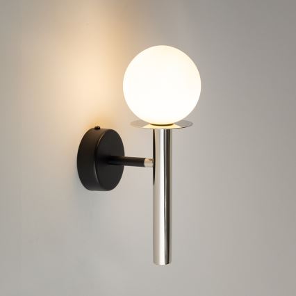 Wall lamp DAISY 1xG9/12W/230V shiny chrome/black/white