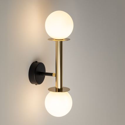 Wall lamp DAISY 2xG9/12W/230V gold/black/white