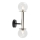 Wall lamp DAISY 2xG9/12W/230V shiny chrome/black/clear