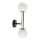 Wall lamp DAISY 2xG9/12W/230V shiny chrome/black/white