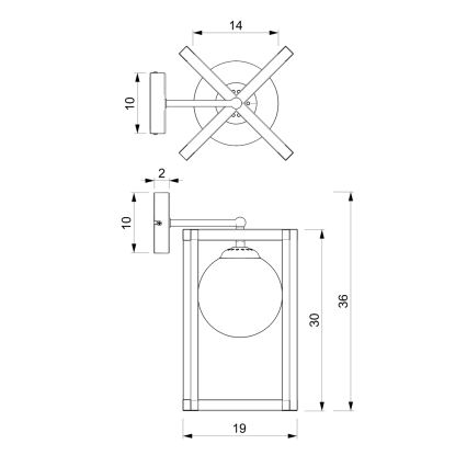Wall lamp DIEGO 1xE14/40W/230V black