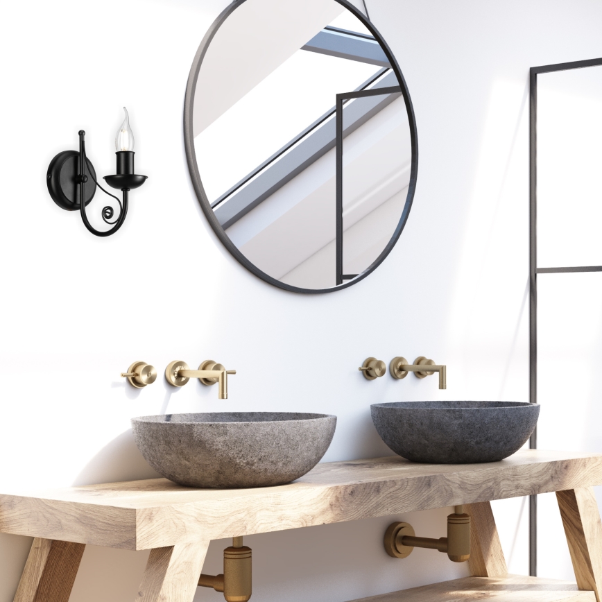 Wall lamp DONATO 1xE14/40W/230V black