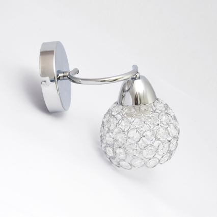 Wall lamp DORIS 1xE27/15W/230V shiny chrome/clear