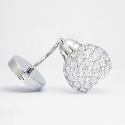 Wall lamp DORIS 1xE27/15W/230V shiny chrome/clear