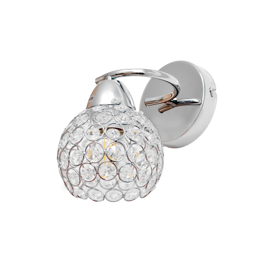 Wall lamp DORIS 1xE27/15W/230V shiny chrome/clear