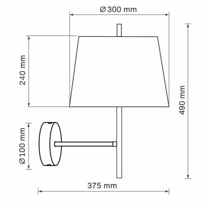 Wall lamp ELENA 1xE27/20W/230V black
