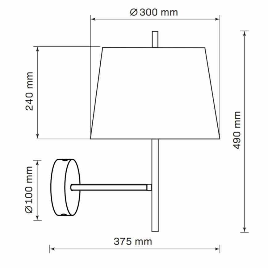 Wall lamp ELENA 1xE27/20W/230V white