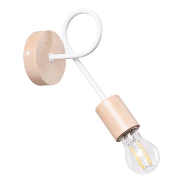 Wall lamp EMBER 1xE27/15W/230V white/beige/beech